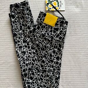 Diane von Furstenberg Cracked Glass Black/White Leggings DVF/Target - size XS